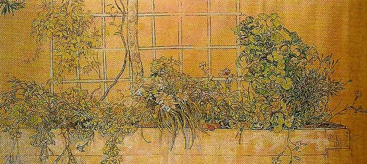 Carl Larsson blomsterrabatt china oil painting image